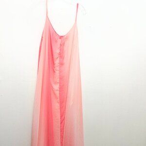 Pink Lily coral and mauve evening gown